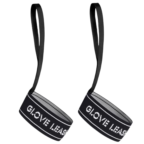 Anti-Lost Ski Glove Safety Strap - Men's Size 8-11 - Black