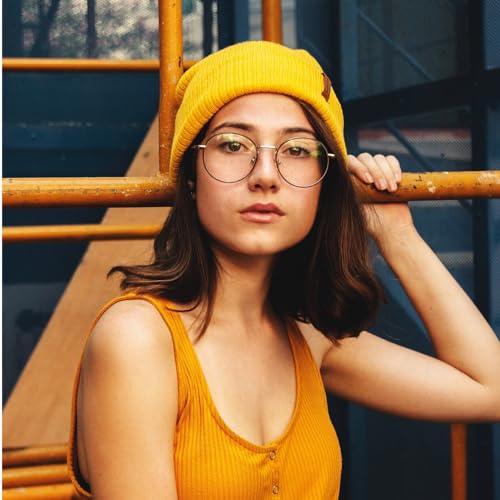 Warm Slouchy Beanie for Men & Women - One Size Yellow