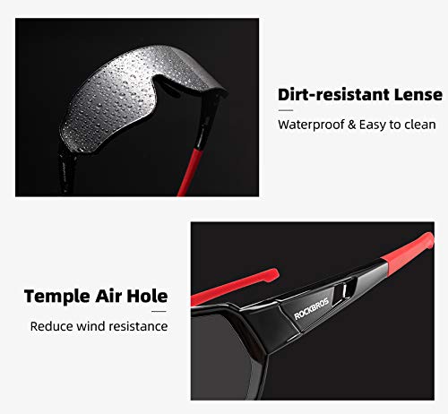 ROCKBROS Photochromic Sunglasses for Men Women Cycling Glasses Safety Sport UV Protection Transitions Driving Fishing Cycling Outdoor Sports