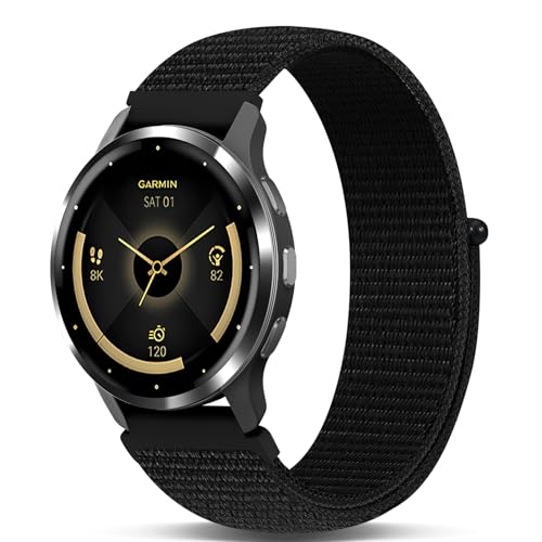 18mm Nylon Sport Watch Band for 40mm-42mm Smartwatches - Black