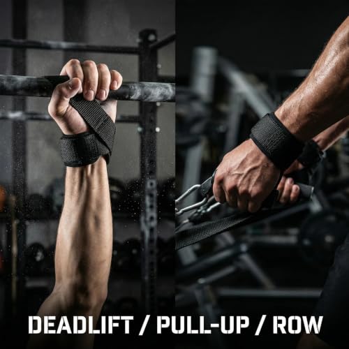 24-Inch Padded Weight Lifting Straps - Pair for Deadlifts & Strength Training
