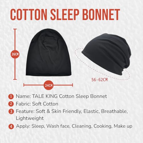 Cotton Slouchy Beanie Hat - Chemo Headwear for Night Use - Grey + Navy Blue