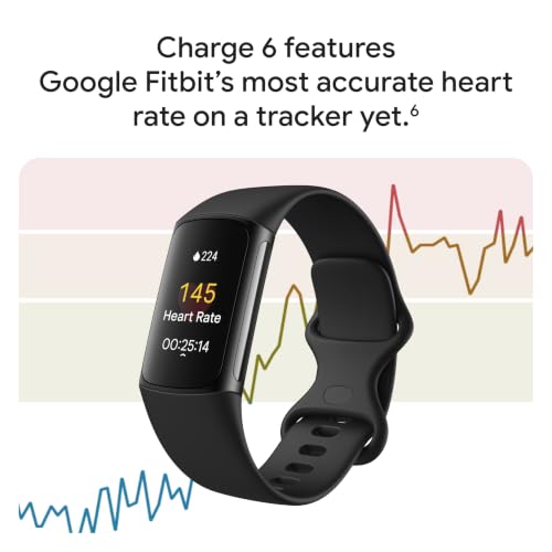 Fitbit Charge 6 Fitness Tracker with GPS and Heart Rate Monitoring