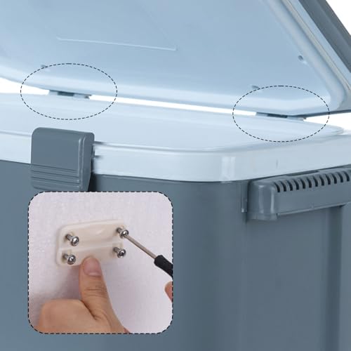 Cooler Hinges Kit - 4 Plastic Hinges with 16 Screws, 2.32x1.26 Inch
