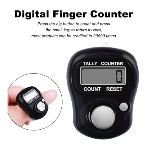 Digital Finger Counter - 5 Digit LCD Tally Counter - 4 Pack