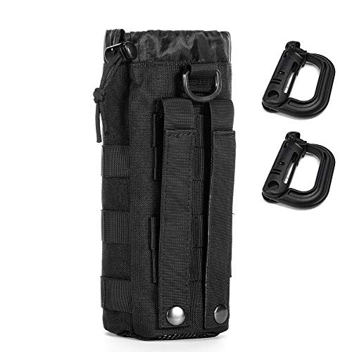 Tactical Water Bottle Holder Pouch - Black, 1 Pack