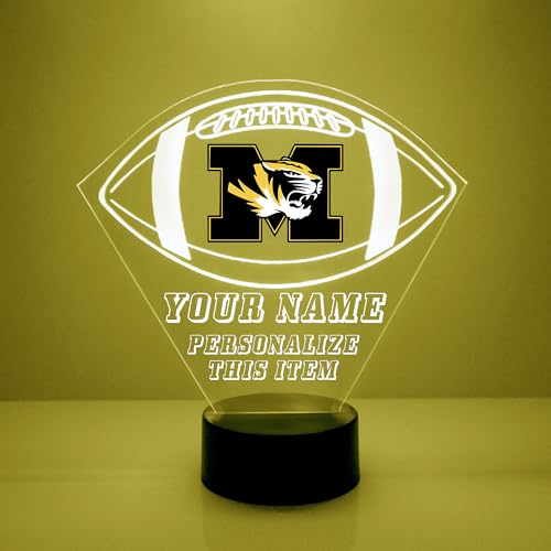 Custom University of Missouri Tigers LED Night Light Lamp with Remote