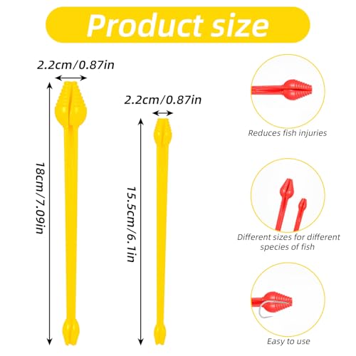 6-Pack Fishing Hook Remover Tool - Double-Head Plastic Extractor