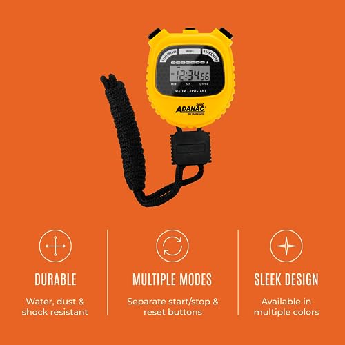 Digital Stopwatch Timer - Marathon Adanac 3000, Yellow