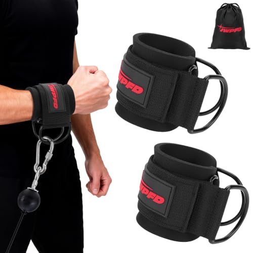 Wrist Straps for Cable Machines - Neoprene Padded - Black / M