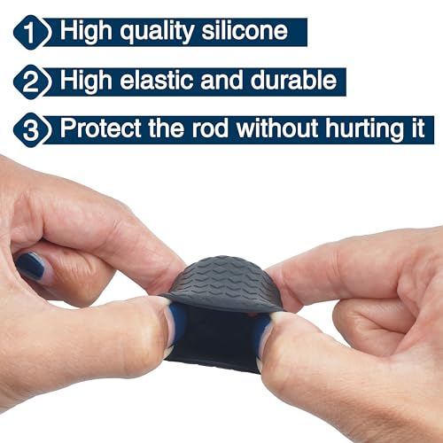 Fishing Rod Butt Cap Silicone Protector - 6pcs S+M+L