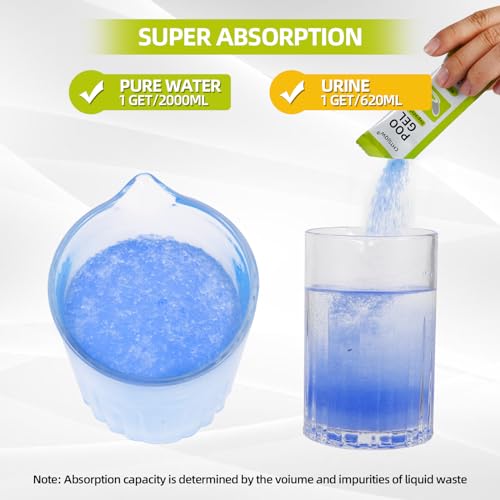 Portable Toilet Powder - Eco Absorbent Gel for Waste Treatment, 25 Packets