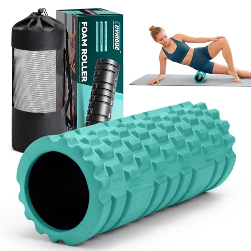Deep Tissue Foam Roller - High Density Massage Roller - Aqua