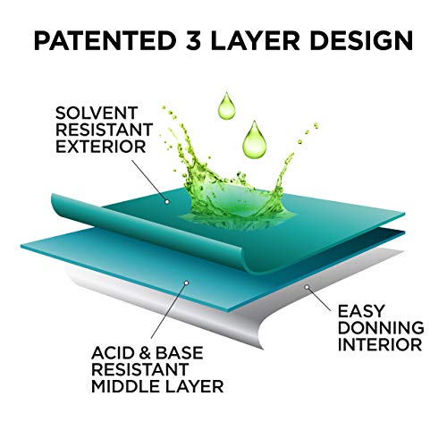 Microflex 93-260 Nitrile and Neoprene Gloves - Disposable, Chemical Resistant, Size Large (Pack of 50)
