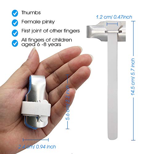 BRMDT Small Trigger Finger Splint - Aluminum Thumb Support for Finger Rehab