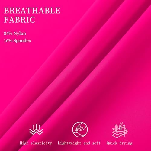 UPF 50+ Kids Rash Guard Short Sleeve Swim Shirt - Hot Pink, Age 7-8