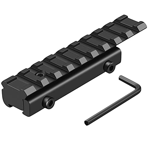 11mm to 21mm Picatinny Rail Adapter - Low Profile Riser Rail 9 Slots - 1 Pack