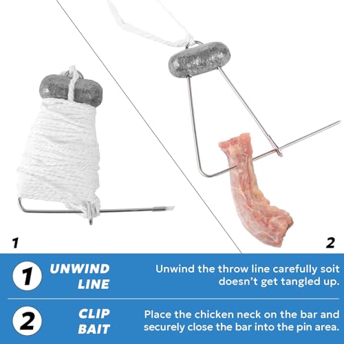 30FT Crab Trap Line Kit with 1.2OZ Weight - 3PCS Ctl007-3