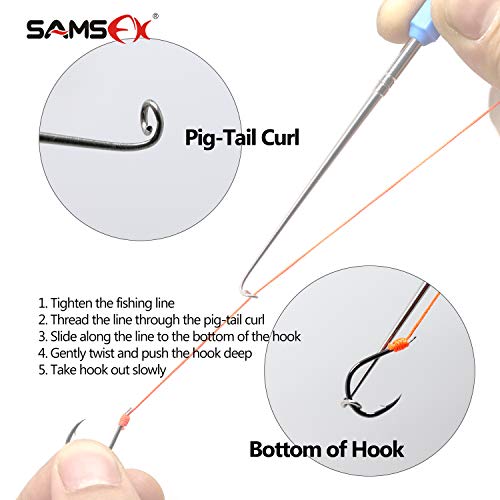 3-in-1 Fishing Hook Remover, Knot Tying Tool & Loop Tyer - Black Handle