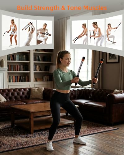 Portable Ropeless Battle Ropes for Home Gym - Black