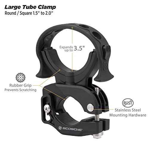 Scosche PSM11004 TerraClamp Heavy Duty Fire Extinguisher and BoomBottle Universal Vehicle Mount, Large (Pack of 2)