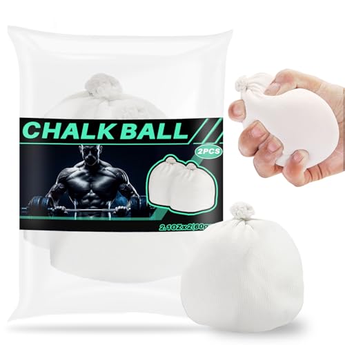 Gym Chalk Balls for Climbing and Weightlifting - 2 Pack, 60g Each