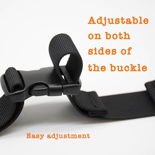 Adjustable Backpack Chest Strap with Quick Release Buckle - Black