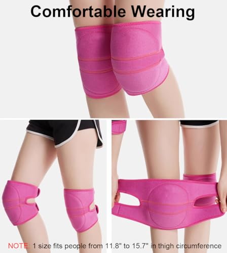 SUJAYU Black Knee Pads for Volleyball, Wrestling, Fitness - Unisex, Shock Absorption, Adjustable Fit