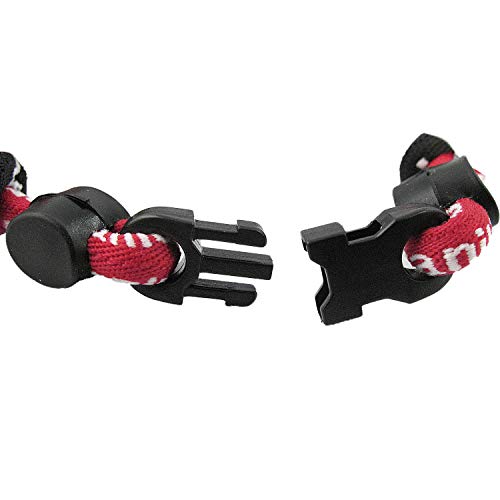 Three Braided Rope Tornado Bracelet - 8 Inch Sport Style - Black/Red