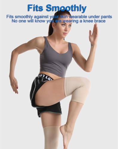 SUJAYU Black Large Knee Compression Sleeves for Pain Relief & Support