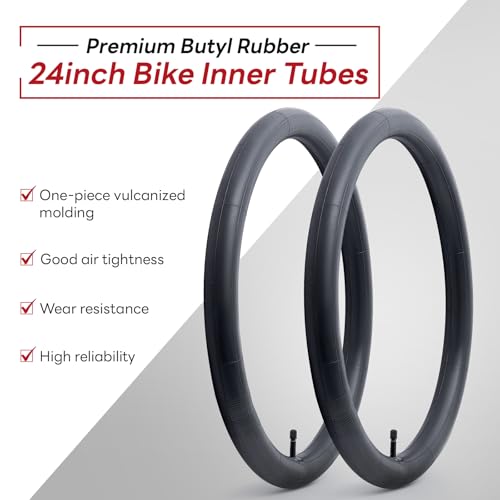 FengCan 24-Inch Bike Inner Tubes 24x1.75-2.125 for Mountain and Road Bikes