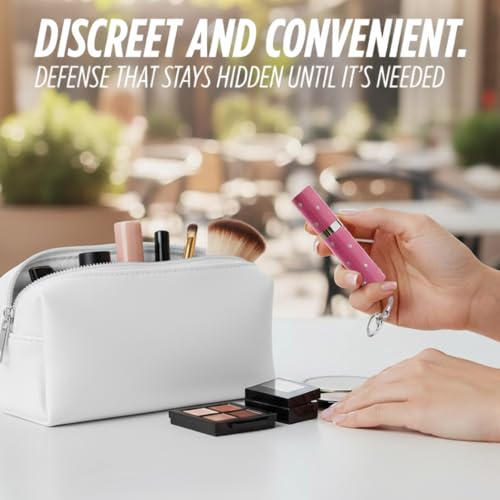Odds Shifter Pepper Spray and Stun Gun: Lipstick stun Gun for Women, Empowering 1.6 uC Mini Stun Gun and 0.5 oz Pepper Spray Pink - Stun Gun and Pepper Spray Combo