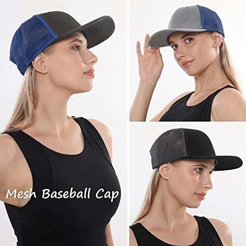 Kozinu 3 Pack Unisex Trucker Hats Mesh Snapback - Blank Hats for Men & Women