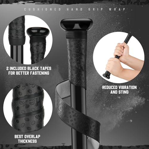 Non-Slip Baseball Softball Grip Tape - 1.1mm Black - 1 Pack