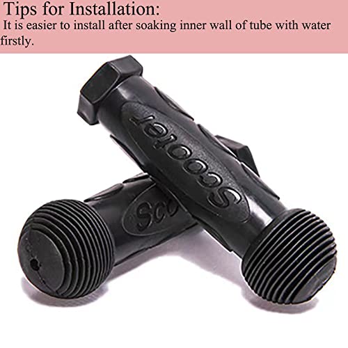 Kick Scooter Grips - 4 Pack Non-Slip Rubber Handlebar Replacement