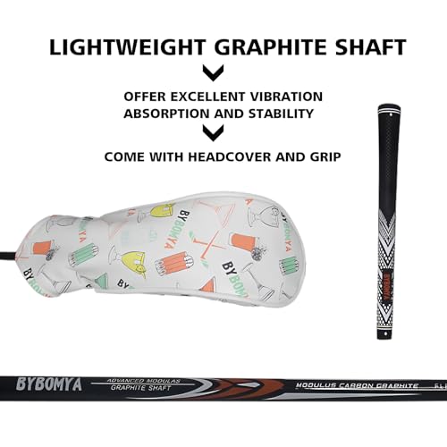 Bybomya G Series 5 Hybrid Golf Club (25°) – Right Hand, Graphite Shaft, RegularFlex with Headcover