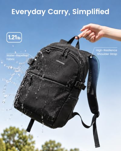 LOVEVOOK Medium 15.6 Inch Forest Green Unisex Casual Backpack for Work & College