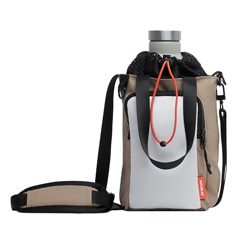 Hydration Sling 4L Water Bottle Holder with Strap & Phone Pocket - Camel Color Block