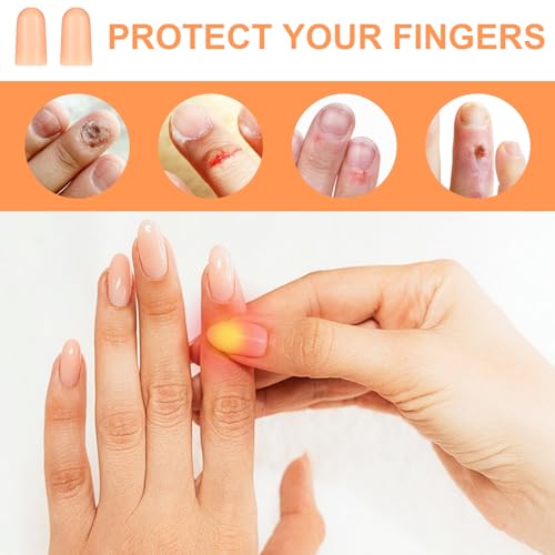20pcs Reusable Gel Finger Cots - Silicone Finger Protectors