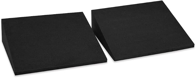 Yoga Wedge Blocks - XL Foam, 16.5°, 2-Pack - Black