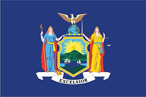 New York State Flag Decal Sticker - 5-Inch Premium Vinyl - 2-Pack