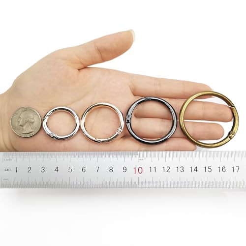15pcs Gold Round Carabiner Clips & O Rings for Keychains