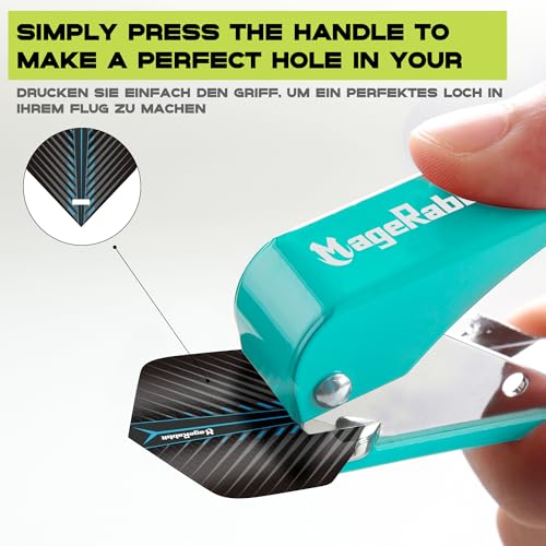 Dart Flight Hole Punch Tool with 100 O-Rings - Blue