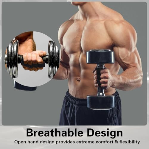 Weight Lifting Gloves for Men - Leather Anti-Slip Gym Gloves