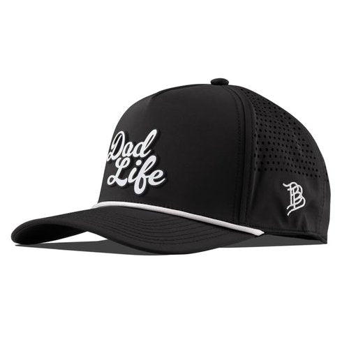 Branded Bills Dad Life Script Black 5-Panel Rope Hat for Men | Baseball Cap