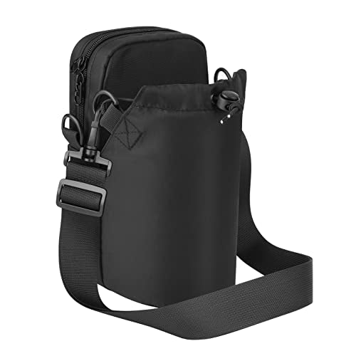 Cosmos Water Bottle Sling Bag with Adjustable Strap & Pockets for Hiking Camping