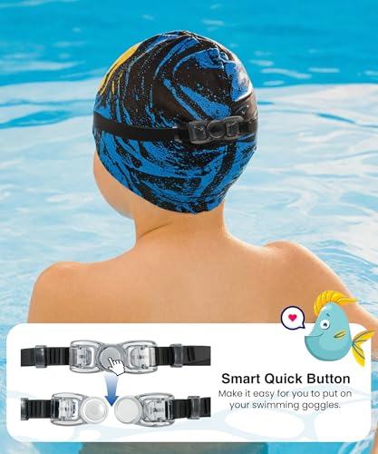 NSSIW Kids Swim Goggles 3 Pack - Anti-Fog, No Leak, Nose Clip & Earplugs - Black Green & Gold Variants