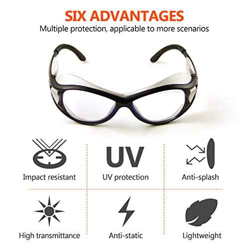 10600nm CO2 Laser Safety Protective Goggles 10600nm Laser Glasses Eye Protection Reflective Laser Glasses CO2 Laser Cutting Machine,9000-11000nm Glasses for Laser Protection with DIN CERTCO Certified