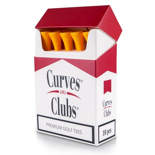 Curves & Clubs Premium Golf Tees Cigarette Box - Funny Bamboo Golf Accessories (Variation 1)
