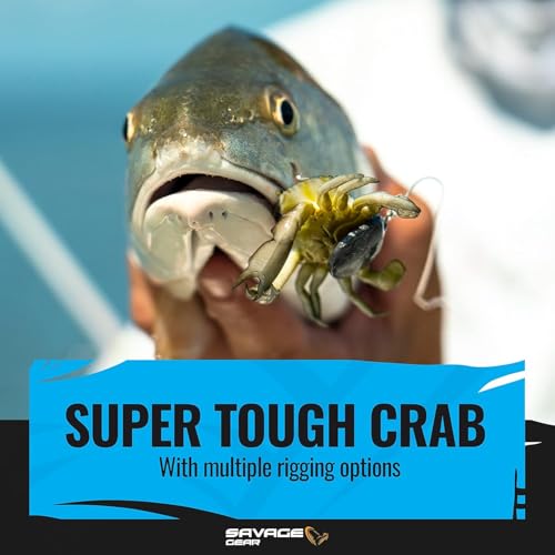 3D Crab Soft Bait - Blue Crab, 1 oz (3 in) TPE Fishing Lure